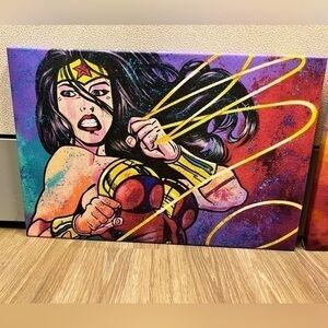 Wonder Woman painting 12x18 on canvas. Gorgeous colors!!!